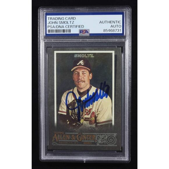 John Smoltz Autographed 2020 Topps Allen & Ginter Baseball Card PSA Authentic - Picture 1 of 2